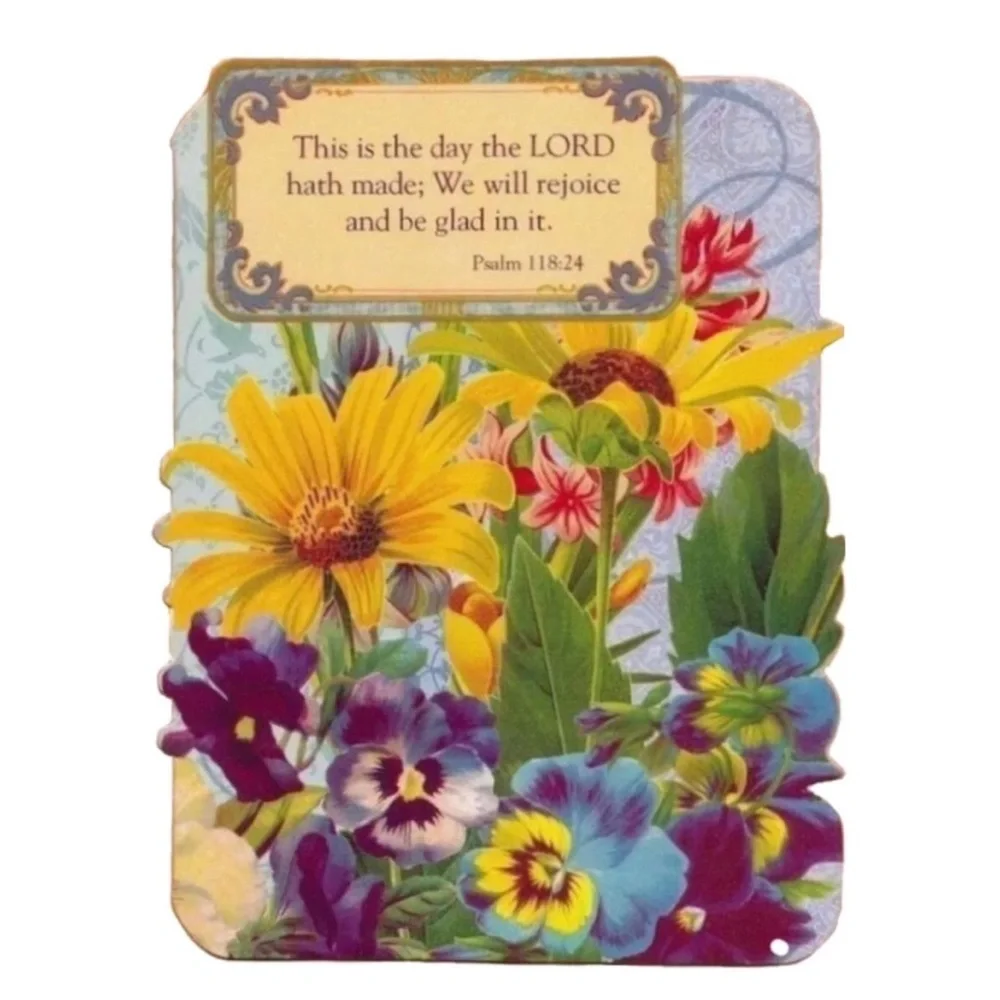 Punch Studio Butterfly Garden Die-Cut Ephemera Scripture Note Cards, 3ct (67122)